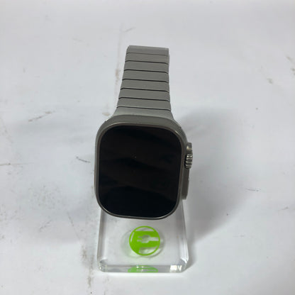 Unlocked Apple Watch Ultra 49MM Natural Titanium Stainless Milanese Loop A2622
