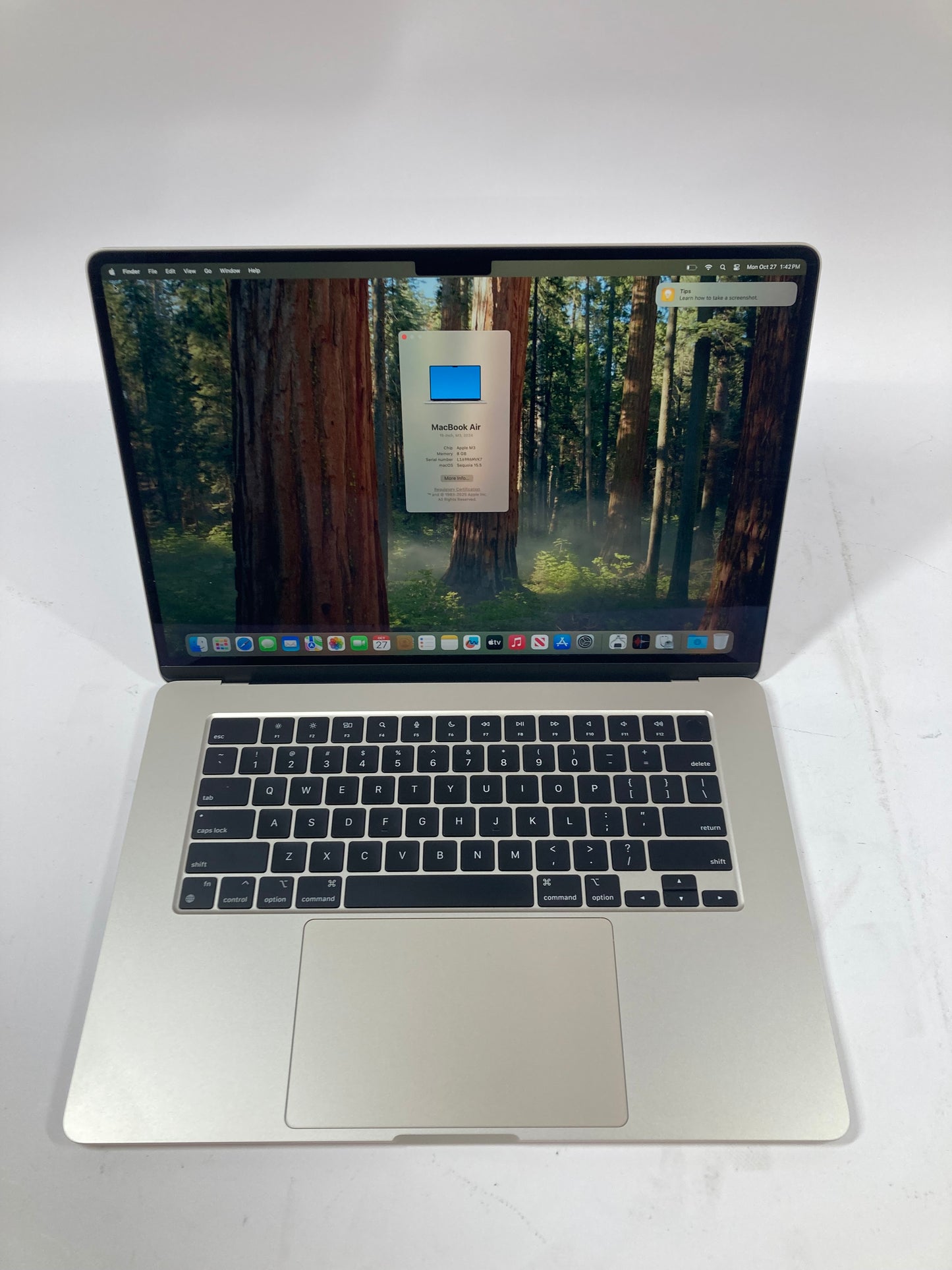 2024 Apple MacBook Air 15" M3 10C GPU 4.0GHz 8GB RAM 256GB SSD MRYR3LL/A