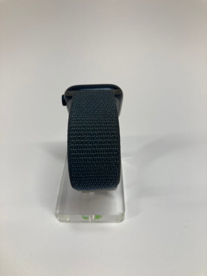 Unlocked Apple Watch Series 9 45MM Midnight Stainless Steel Deep Navy Sport Loop