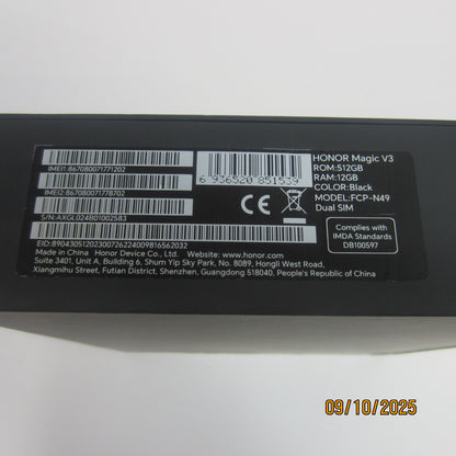 Factory Unlocked Honor Magic V3 512GB 15 Black FCP-N49