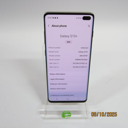 GSM Unlocked Samsung Galaxy S10 Plus 8GB RAM 128GB SM-G975F Prism White