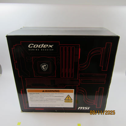 New MSI Codex Z2 Ryzen 7 8700F 4.20GHz 32GB RAM 2TB SSD MSI GeForce RTX 5070