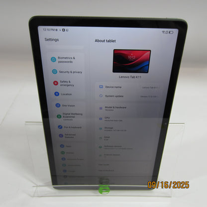 Factory Unlocked Lenovo Tab K11 128GB Black TB330XU