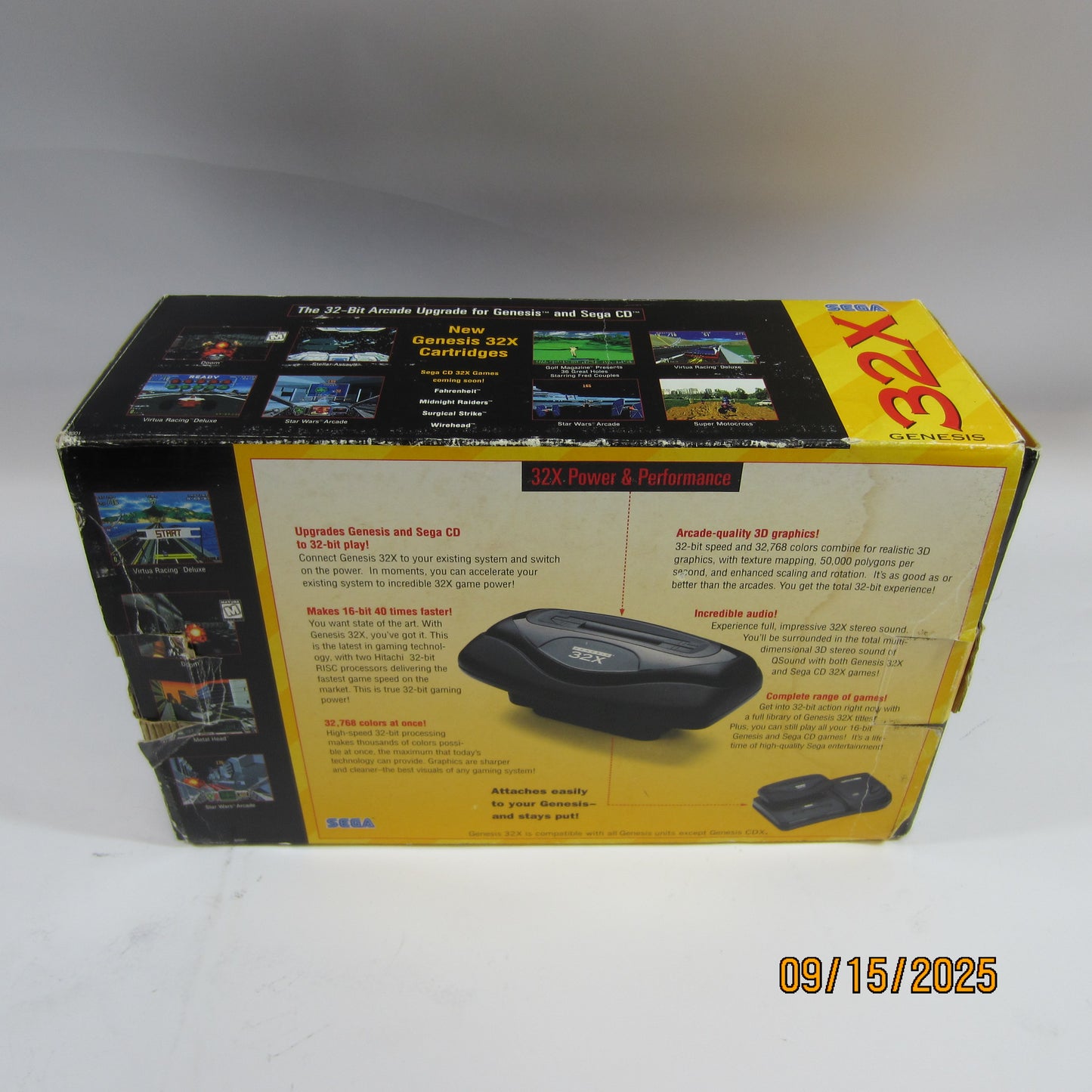 New Sega Genesis 32X Video Game Console Only Black MK-84001