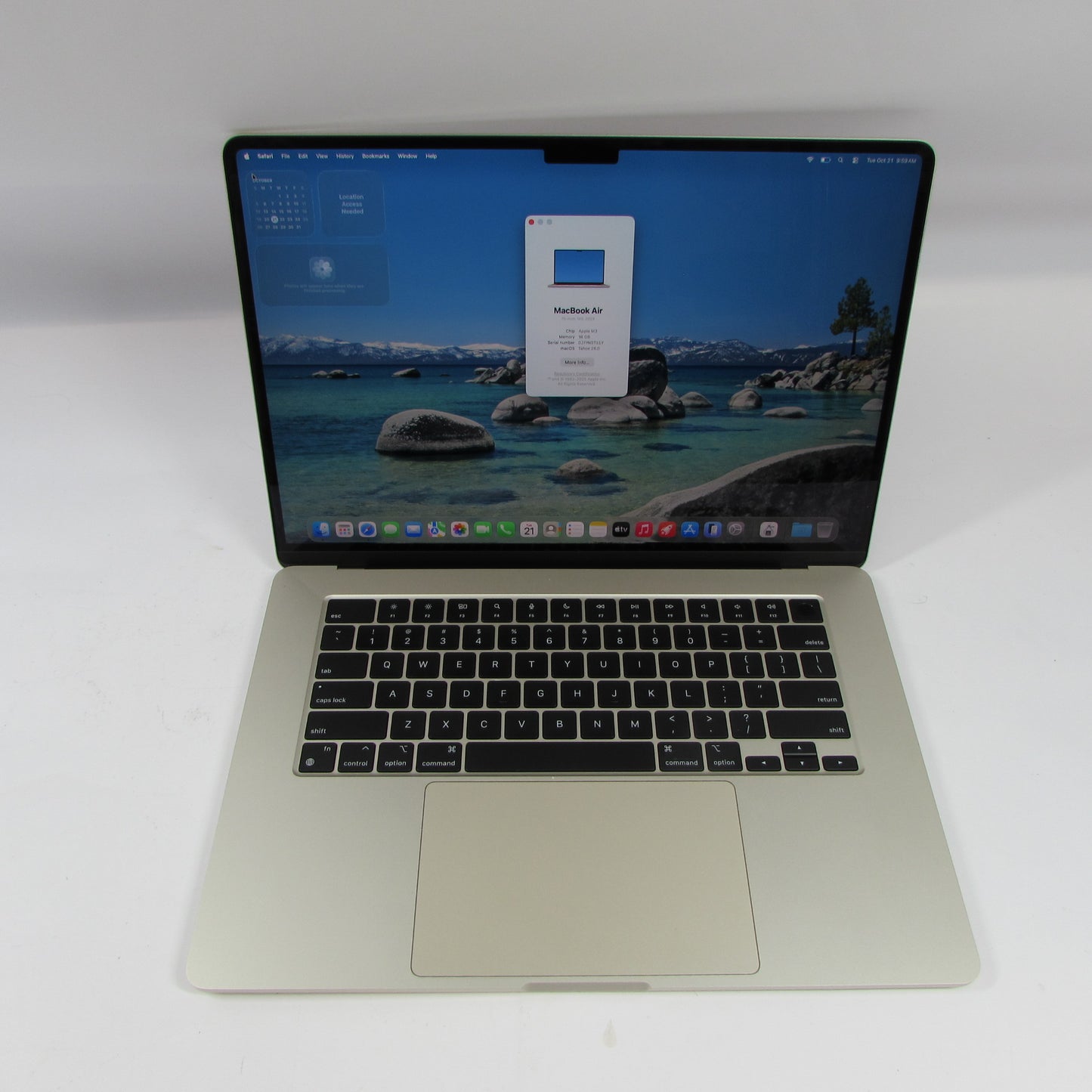2024 Apple MacBook Air 15" M3 10C GPU 4.0GHz 16GB RAM 256GB SSD A3114