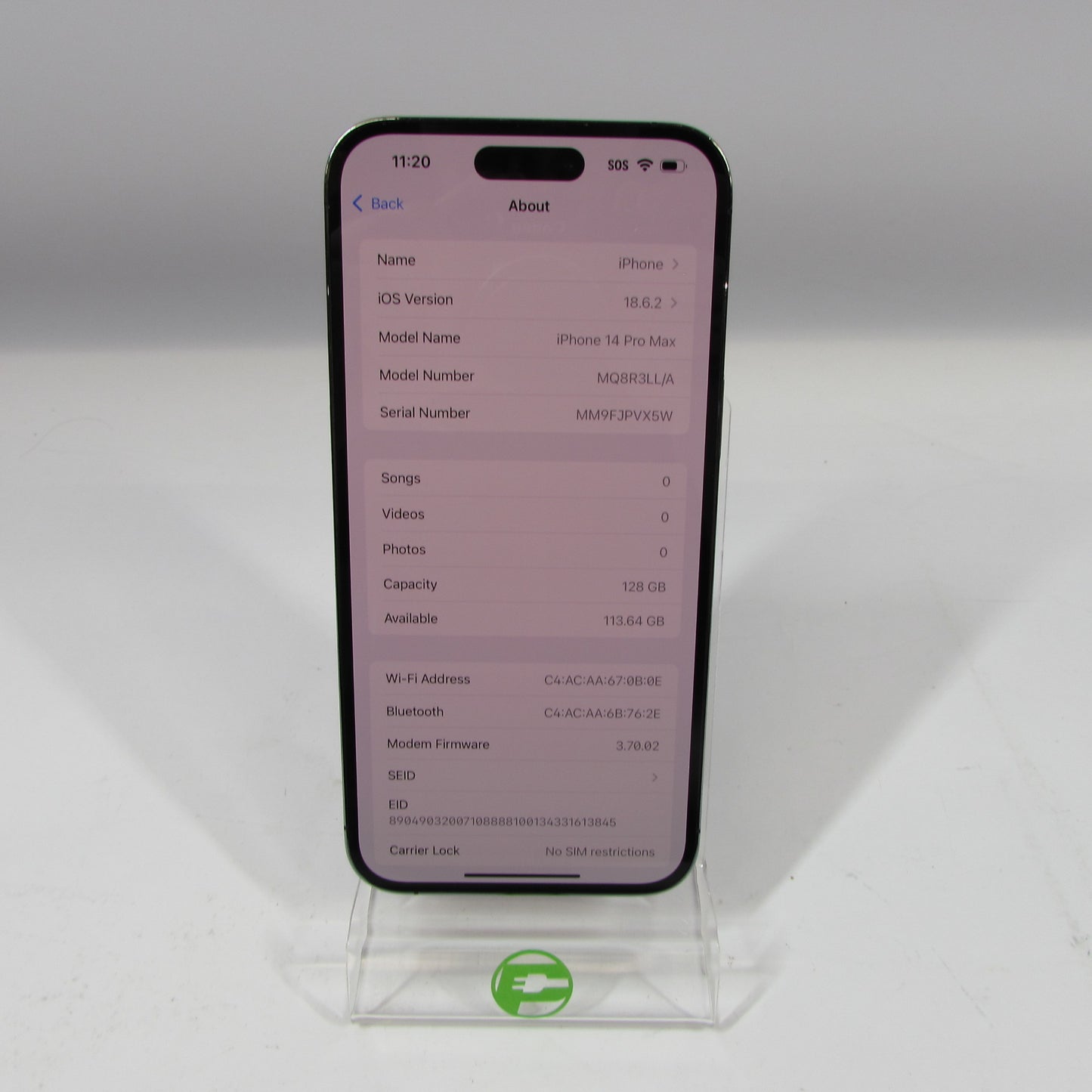 Unlocked Apple iPhone 14 Pro Max 128GB Deep Purple MQ8R3LL/A