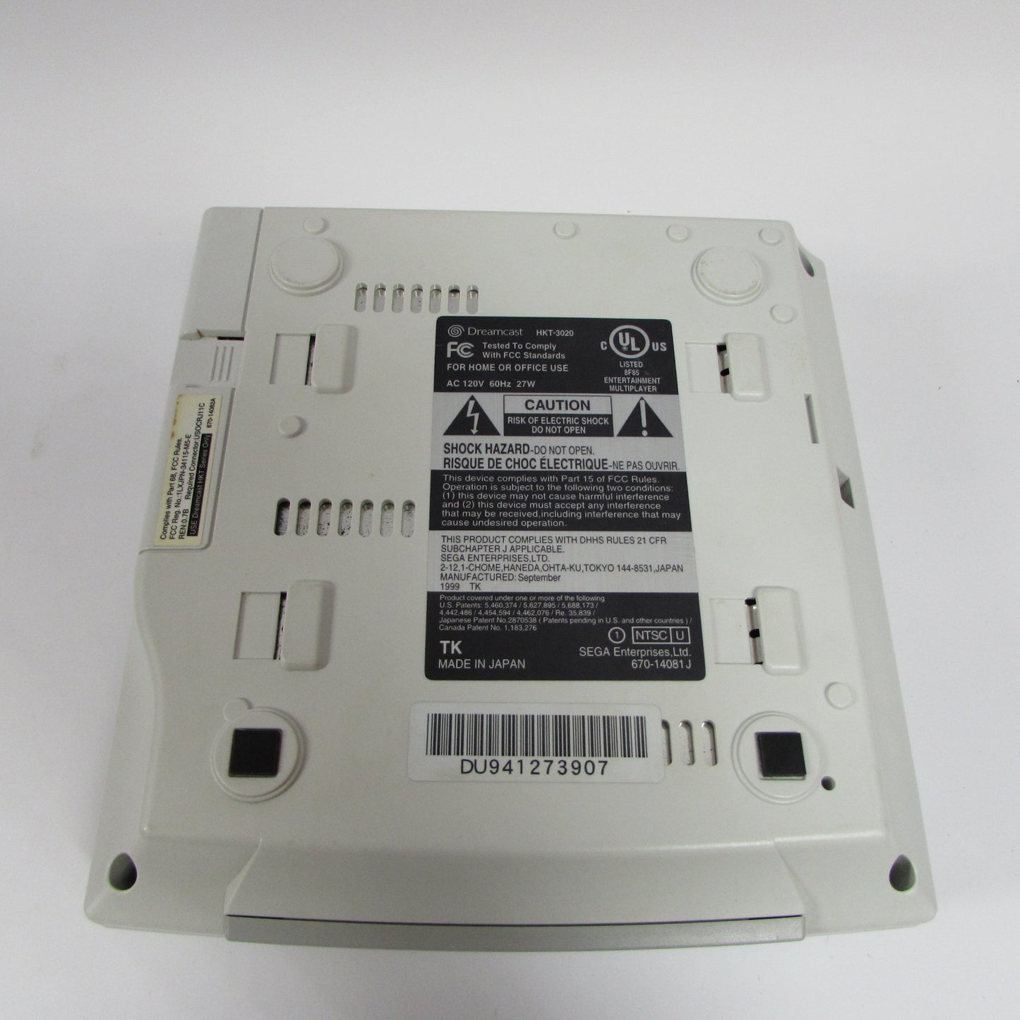 Sega Dreamcast Video Game Console White MK-5000 With 2 Controllers