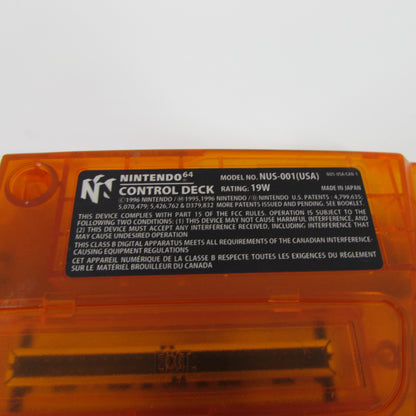 Nintendo 64 N64 Video Game Console NUS-001 Fire Orange