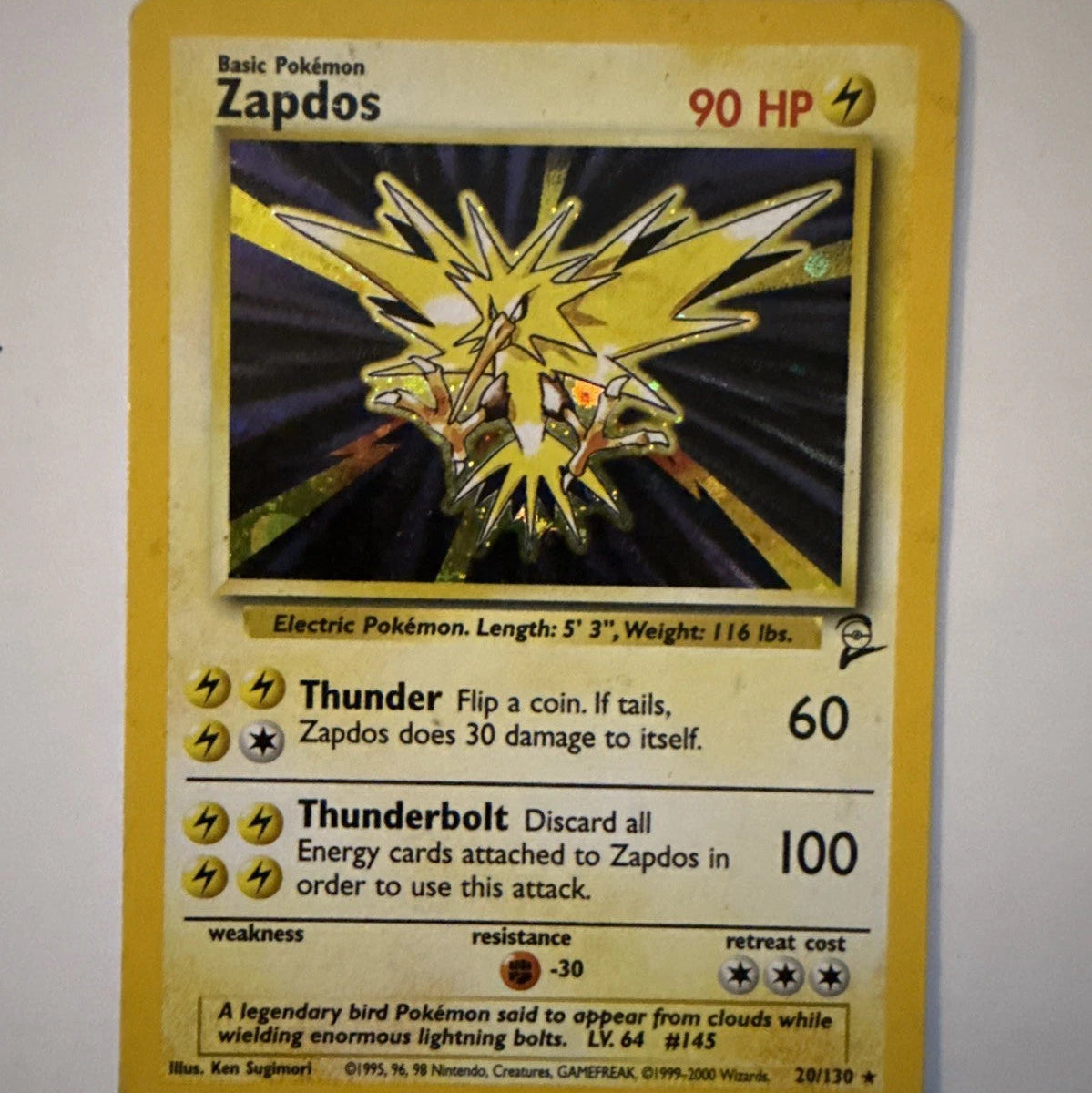 Pokémon TCG Base Set 2 Zapdos 20 English