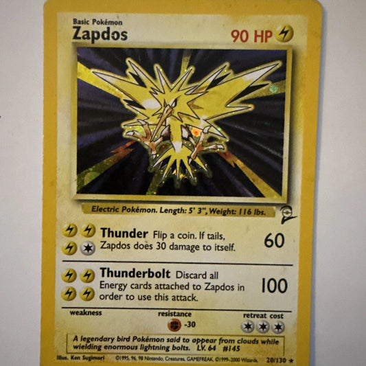 Pokémon TCG Base Set 2 Zapdos 20 English